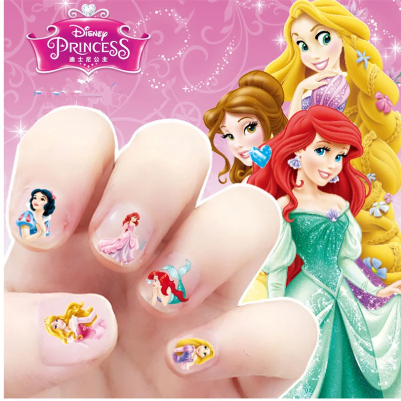 Disney Frozen Эльза Анна макияж принцесса длинные волосы ногтей Наклейка игрушка