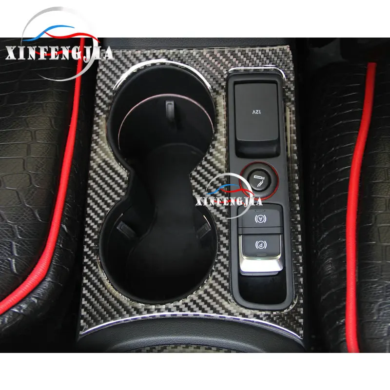 

For Audi Q3 2015-2017 Carbon Fiber Center Water Cup Holder Frame Cover Trim