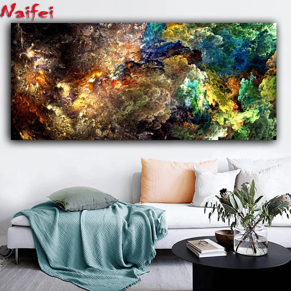 

5D DIY Diamond Embroidery Green Like Plant Landscape Abstract Full Drill Square Diamond Painting Mosaic Cross Stitch Home Decor