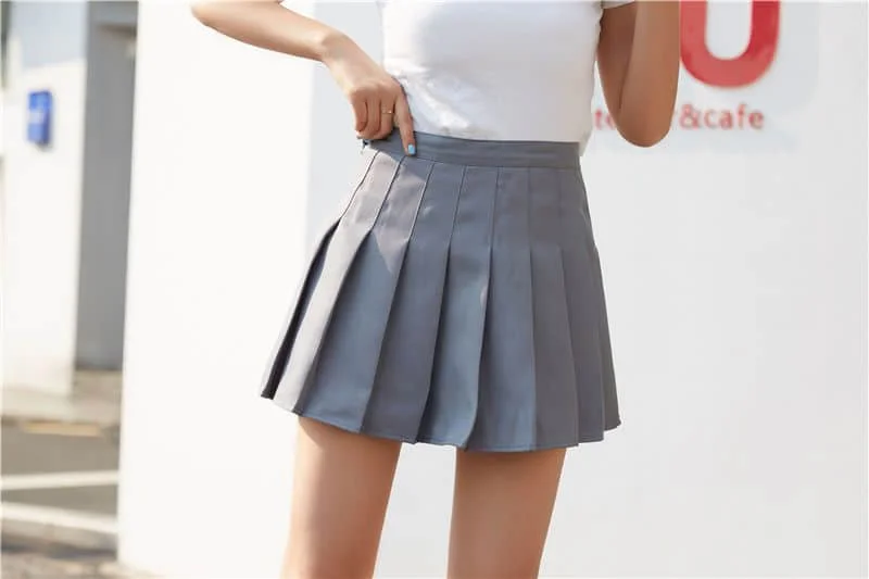 

Short Skirt Pleated Mini Skirt Women Spring/autumn High Waist 2021harajuku Summer Plus Size A-line Lattice Student Korean Style