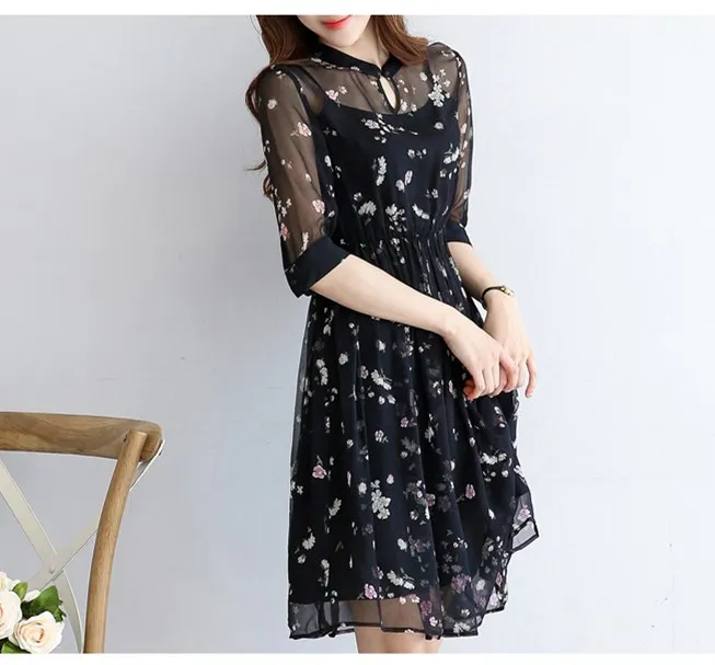 Корейские Винтажные Платья с цветочным принтом 2020 сексуальное женское летнее