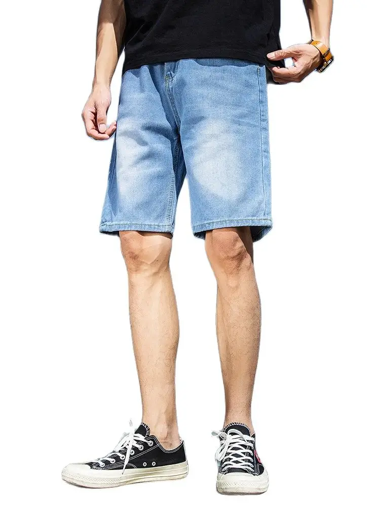 

Men's Casual Shorts Cowboy Summer 2021 Leisure Trousers Straight Thin Loose Tooling Five Minutes Of Pants