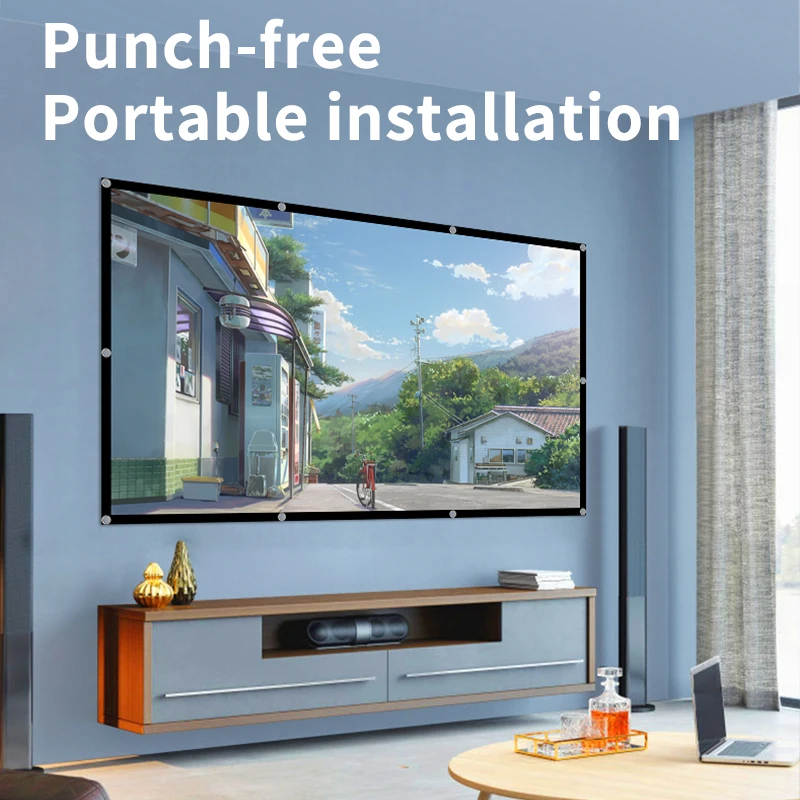 

Портативный 3D-экран для проектора, 4K, 100 дюйма, 120 дюйма, 150 дюйма, 16:9