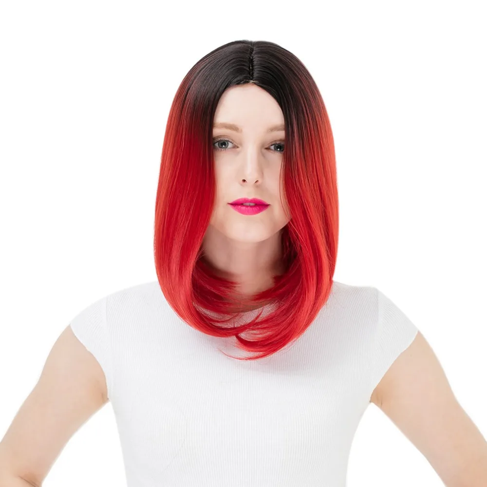 

Woman Short Wig BOBO Hair Gradient Color Wig Halloween Carnival Party Women Cosplay Wigs 5 Colors Optional Short Wigs