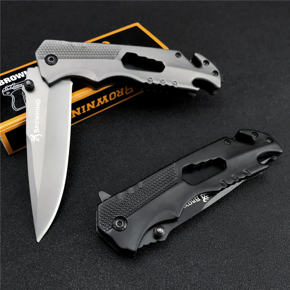 

Browning Pocket Folding Blade Knife 5CR13MOV Blade Camping Hunting Knife Tactical Survival Knives Outdoor EDC Salvage Tools