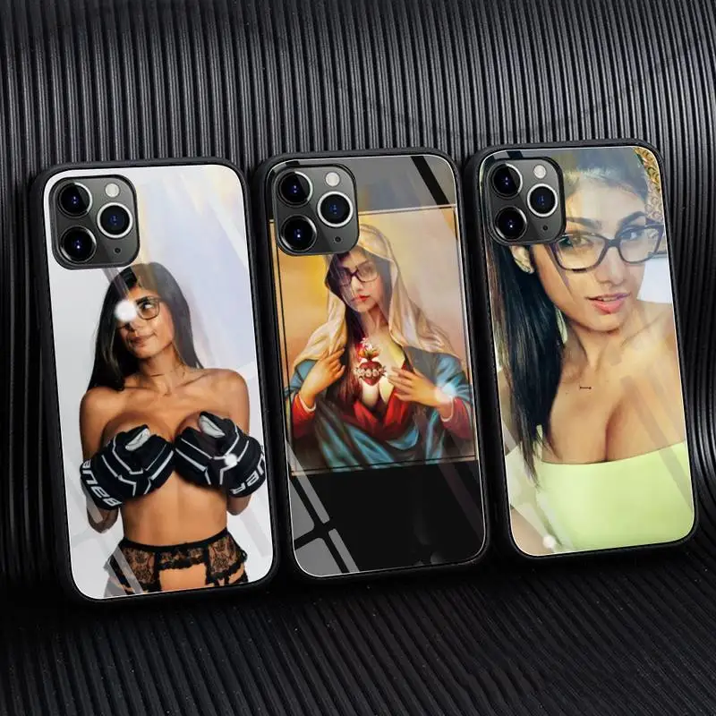 Чехол для телефона Sexy beauty girl mia khalifa s из закаленного стекла iPhone13 11 Pro XR XS MAX 8X7 Plus SE 2020