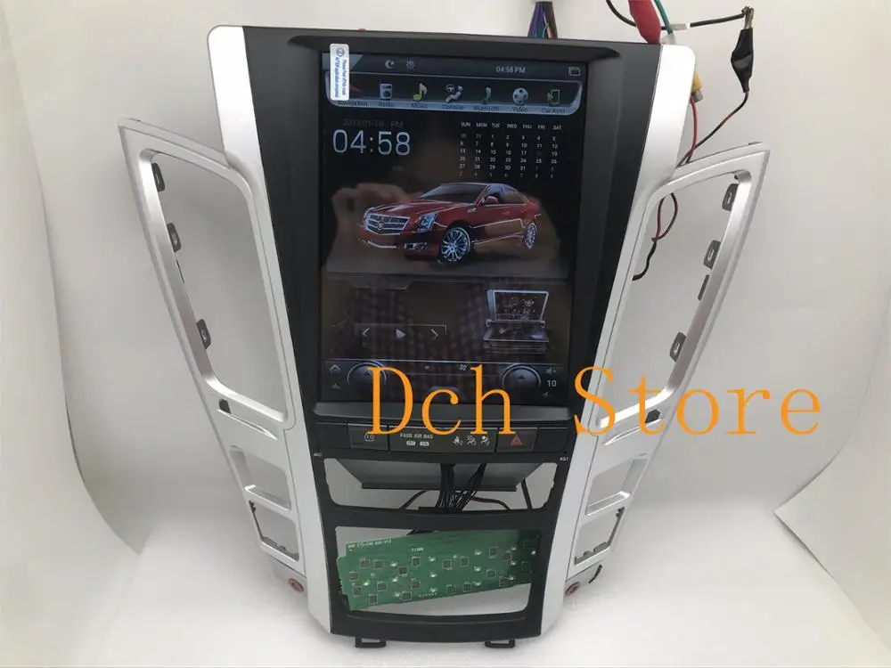 Автомобильный DVD плеер Tesla Style 10 4 дюйма вертикальный экран Android 9 0 GPS для Cadillac Old CTS