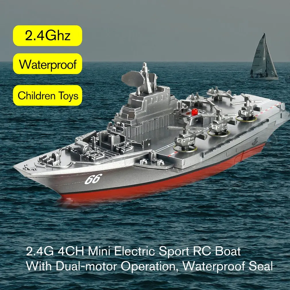 2.4G RC Remote Control Boat Toys 4 Channel Dual-motor operation Ship Micro Radio Controlled Aircraft Boy Gift |