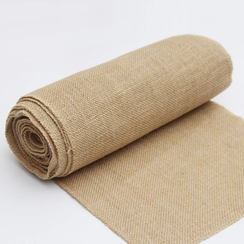 

10mx30cm Wedding Party Table Runner Burlap Natural Jute Imitated Linen Rustic Table Decoration Accessories Home Table Cloth