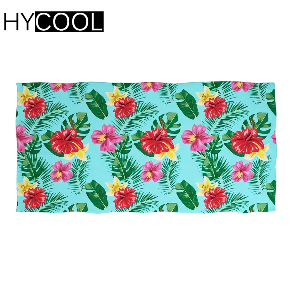 

Hawaii Tropical Flower Pattern Print Bath Towels For Women Men Microfiber Beach Blankets Soft Summer Swimming Quick Dry Toallas