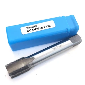 XQuest HSS Метрическая Резьбовая вилка ручной кран M18 M18X2.5 M18X2 M18X1 M18X0.75 M18X0.5 левая рука прямые флейты краны M18X1.5 M18X1.25