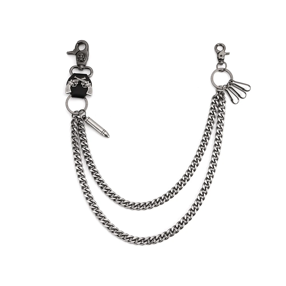 Модные мужские ювелирные изделия джинсовая цепочка кошелек 3 слойная талия в