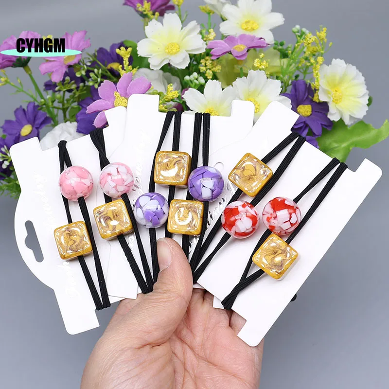 

New Fashion korean amber Hair rope Accessories for women designer hair ties elastic hair bands Girls Hair Band A04-3