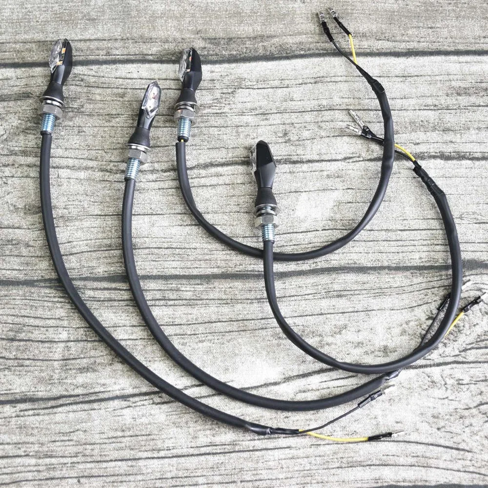 

Мотоциклетный мини-светодиодный указатель поворота, супер яркий мигающий индикатор, одобрение CE для Cafe Racer CBR250R R1100 TRK 502 650 Bandit