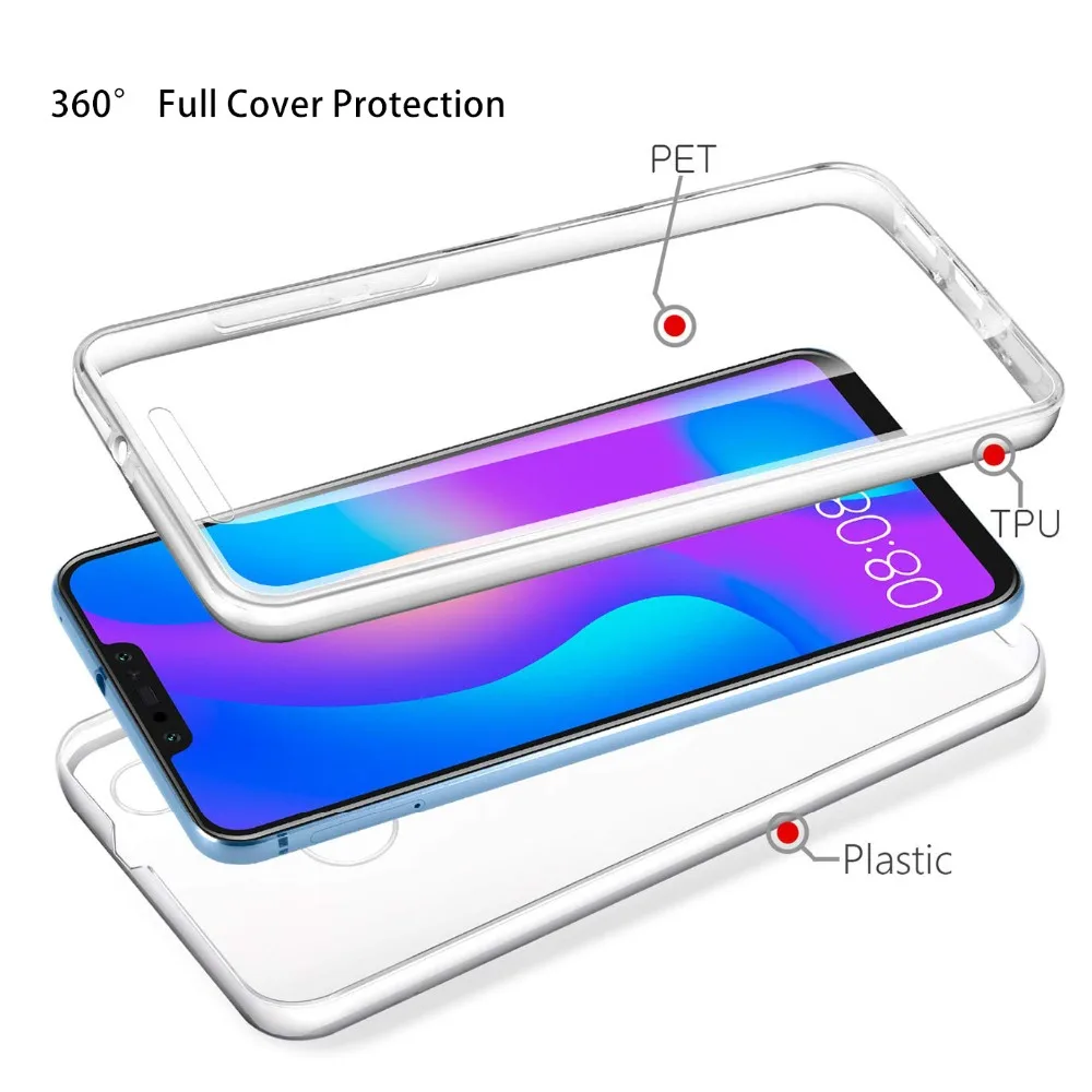 Роскошный чехол с полным покрытием 360 для Huawei Mate 20 10 Lite P30 P20 Pro P Smart 2019 Plus Y5 Y7 Y8 Y9 2018