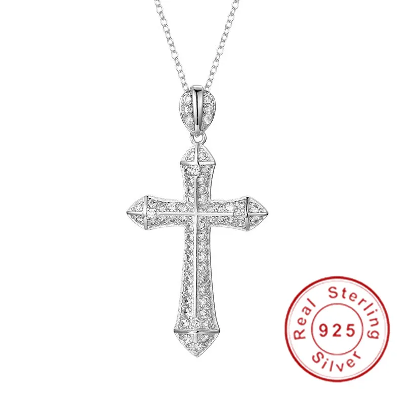 Новый 925 Серебро Изысканный Иисуса из Библии колье с подвеской в виде креста суда
