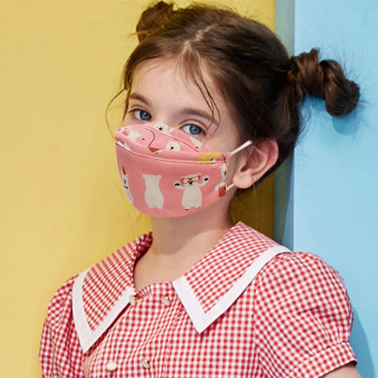 Детская маска для лица с мультяшным принтом маски защиты детская ухода за лицом