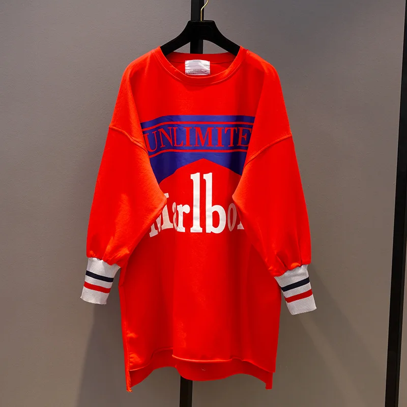 Harajuku женские футболки с шипами уличные свободные Tumblr Топы длинным рукавом 2019