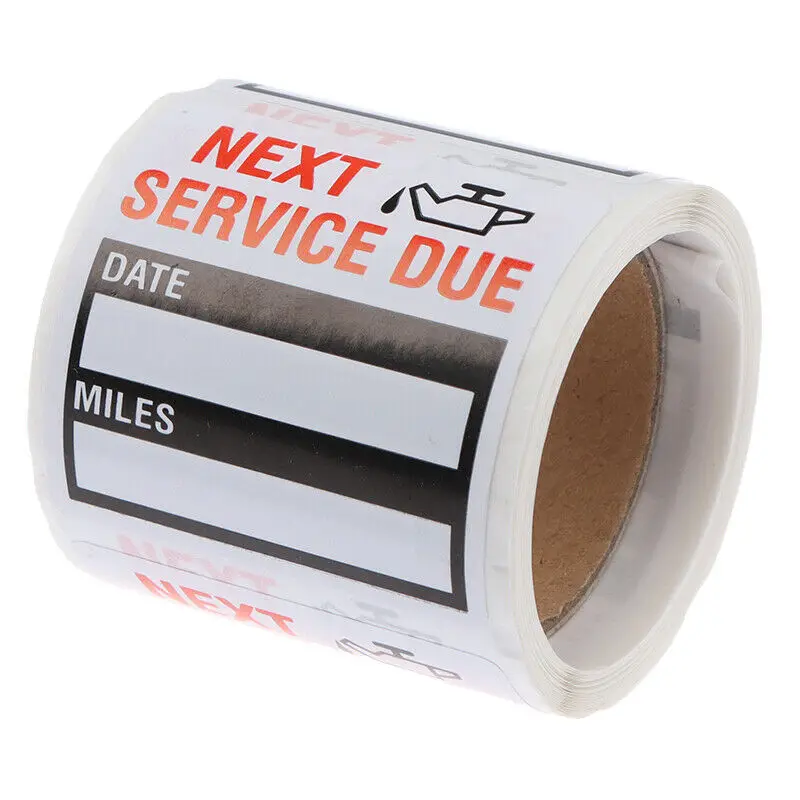 

100pcs Exterior Accessories Oil Change Maintenance Service Reminder Stickers Window Sticker Adhesive Labels Car Sticker
