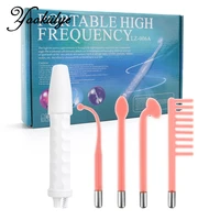 4 in 1 high frequency electrotherapy facial machine portable handheld spa beauty device glass tube spot acne meter remover care