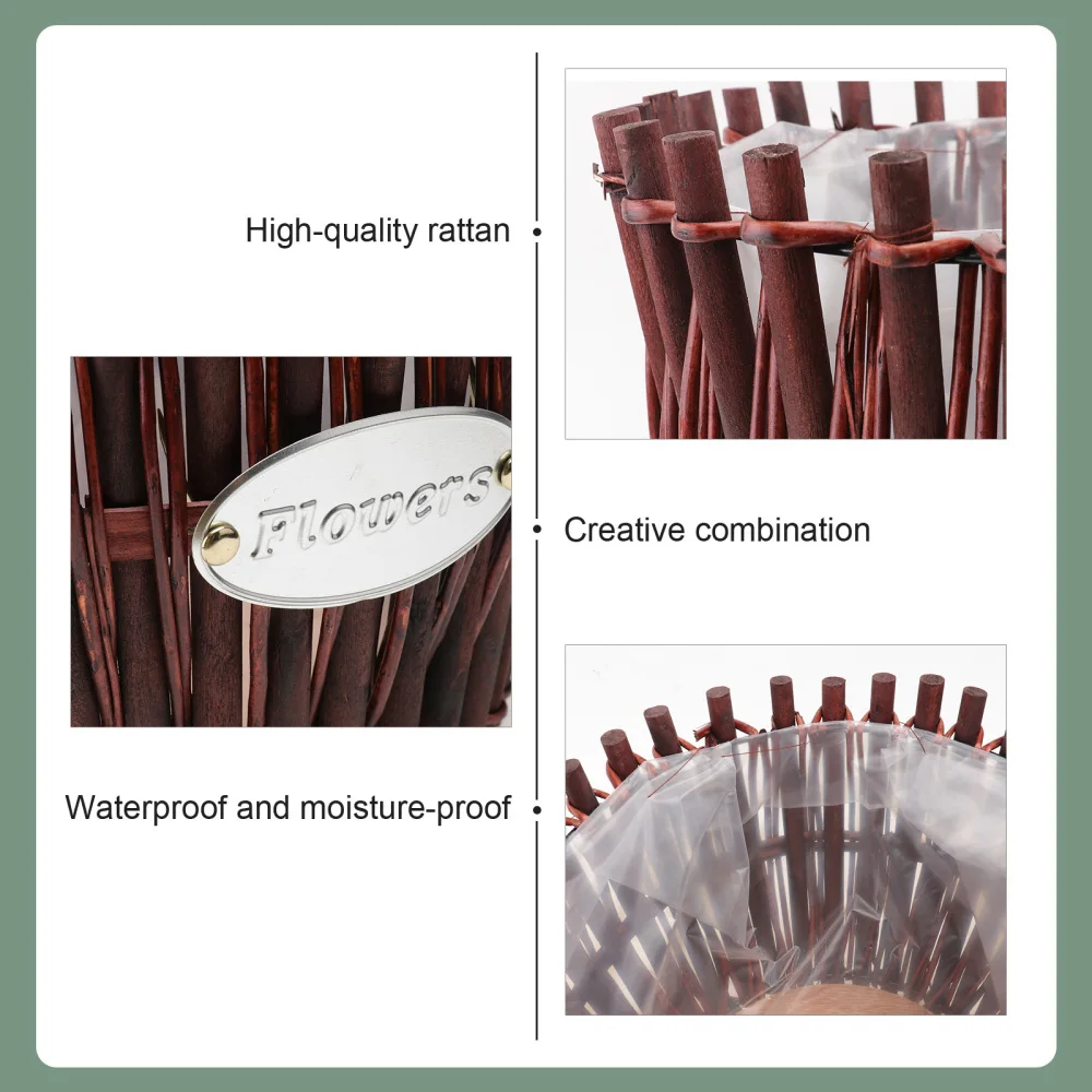 

1PC Creative Woven Flowerpot Flower Arrangement Basket Rattan Woven Flower Pot