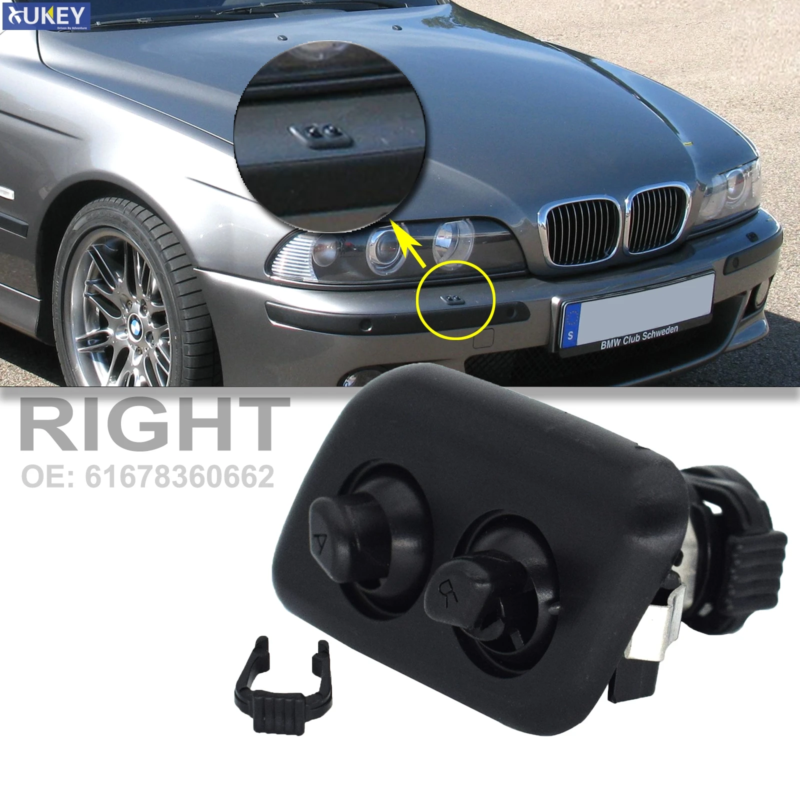 Для BMW 5 серия E39 525i 525iT 528i 528iT 530i 540i 540iT M5 1997 2003 фары правой фар сопла