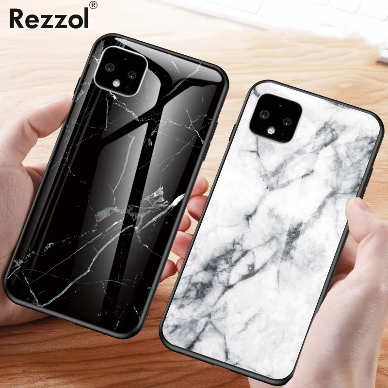 Чехол для Google Pixel 4 XL роскошный чехол из мраморного стекла гибридный мягкий