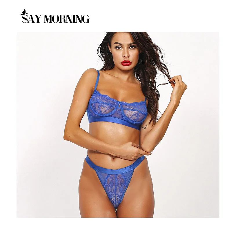 Комплект женского кружевного нижнего белья SAY MORNING бюстгальтер пуш-ап бесшовный