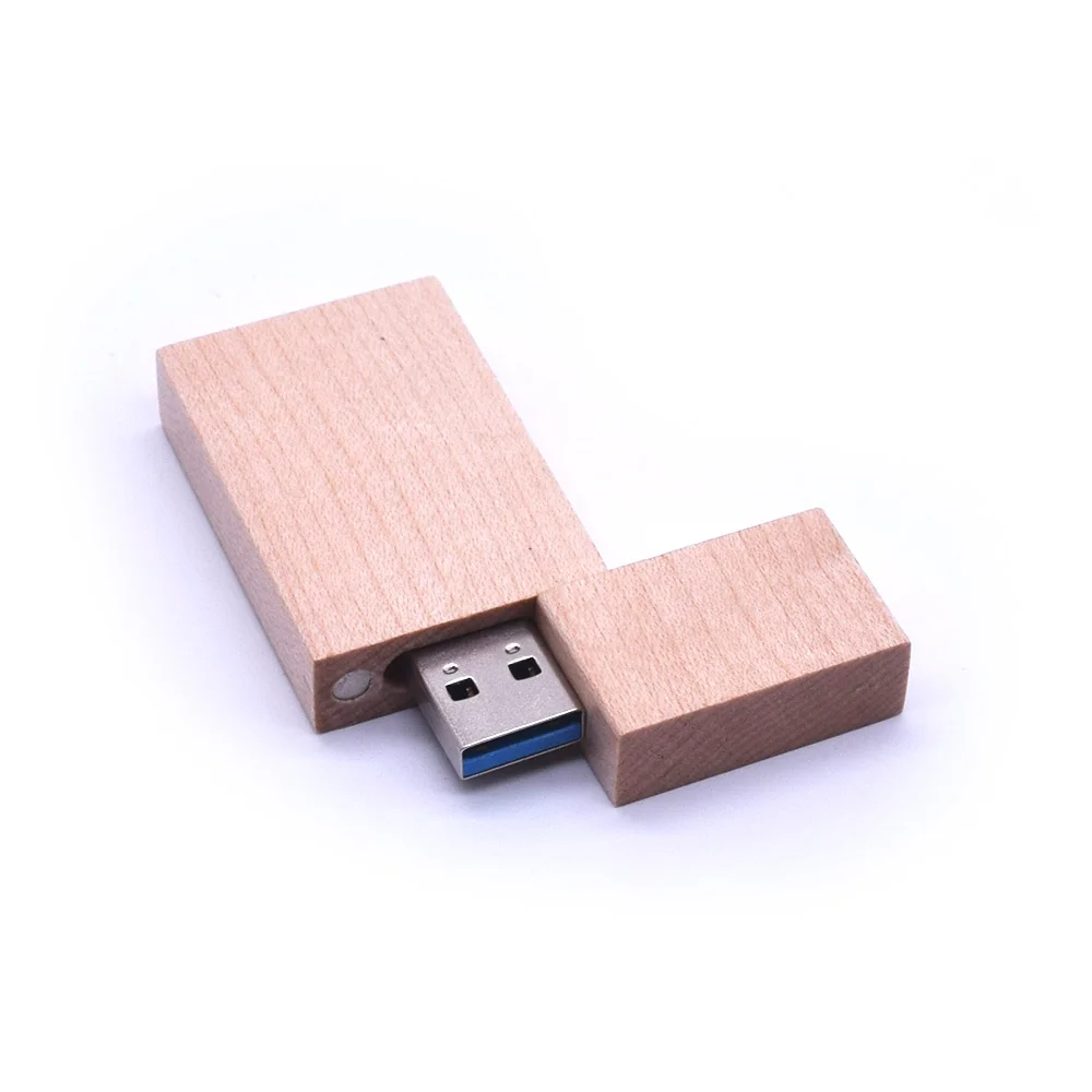 Maple USB 3.0 Деревянная USB флеш-накопитель с реальным объемом, Пользовательский логотип, ручка-накопитель с деревянной коробкой, 32 ГБ, 64 ГБ, 128 ГБ, USB 3,0, флешки, память USB - Цвет: Maple USB 3.0
