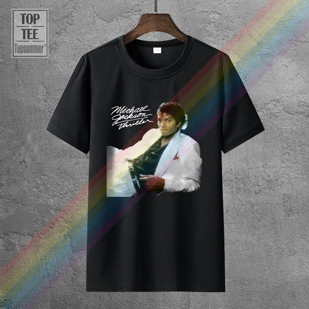

New Michael Jackson Thriller Classic 1982 Album Mens Retro Vintage T Shirt