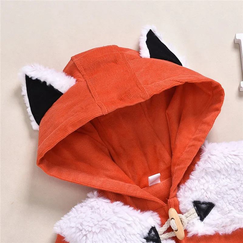 Милое пальто с лисой для детей маскарадный костюм маленьких мальчиков и девочек