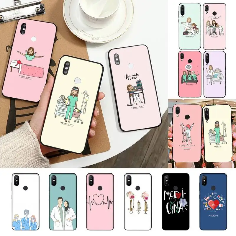

Medicine Nurse Doctor Dentist Phone Case Back Cover For Xiaomi Redmi Note 7 5 8A Note8pro 9Pro 8T TPU Coque for Redmi9 Capa