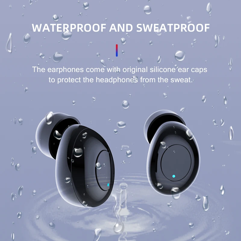 Наушники вкладыши TWS Bluetooth 5 0 мини наушники спортивные Водонепроницаемый
