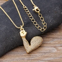 nidin gothic punk style rock and roll gesture strong pendant necklace for women men copper zircon fashion jewelry party gifts