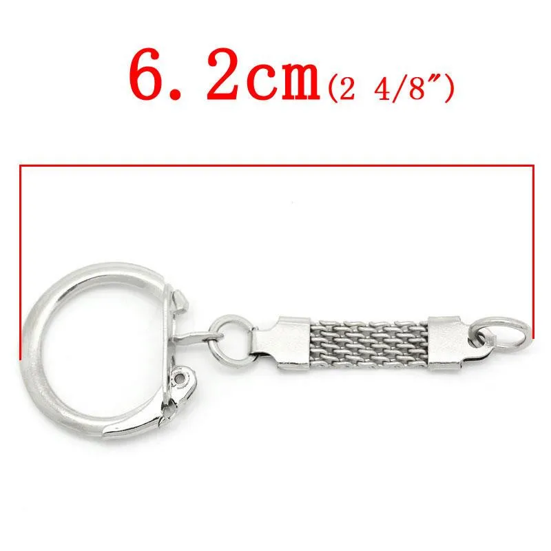 DoreenBeads сплав Φ круглый серебряный цвет 6 2 см (2 4/8 дюйма) x 23 0 мм (7/8 5 шт. горячая