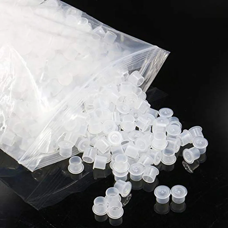 1000 шт. профессиональные 17*14 мм тату чернила чашки белые пластиковые одноразовые