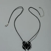 ins punk hip hop black spider rock pendant choker necklaces trendy korean fashion women party jewelry