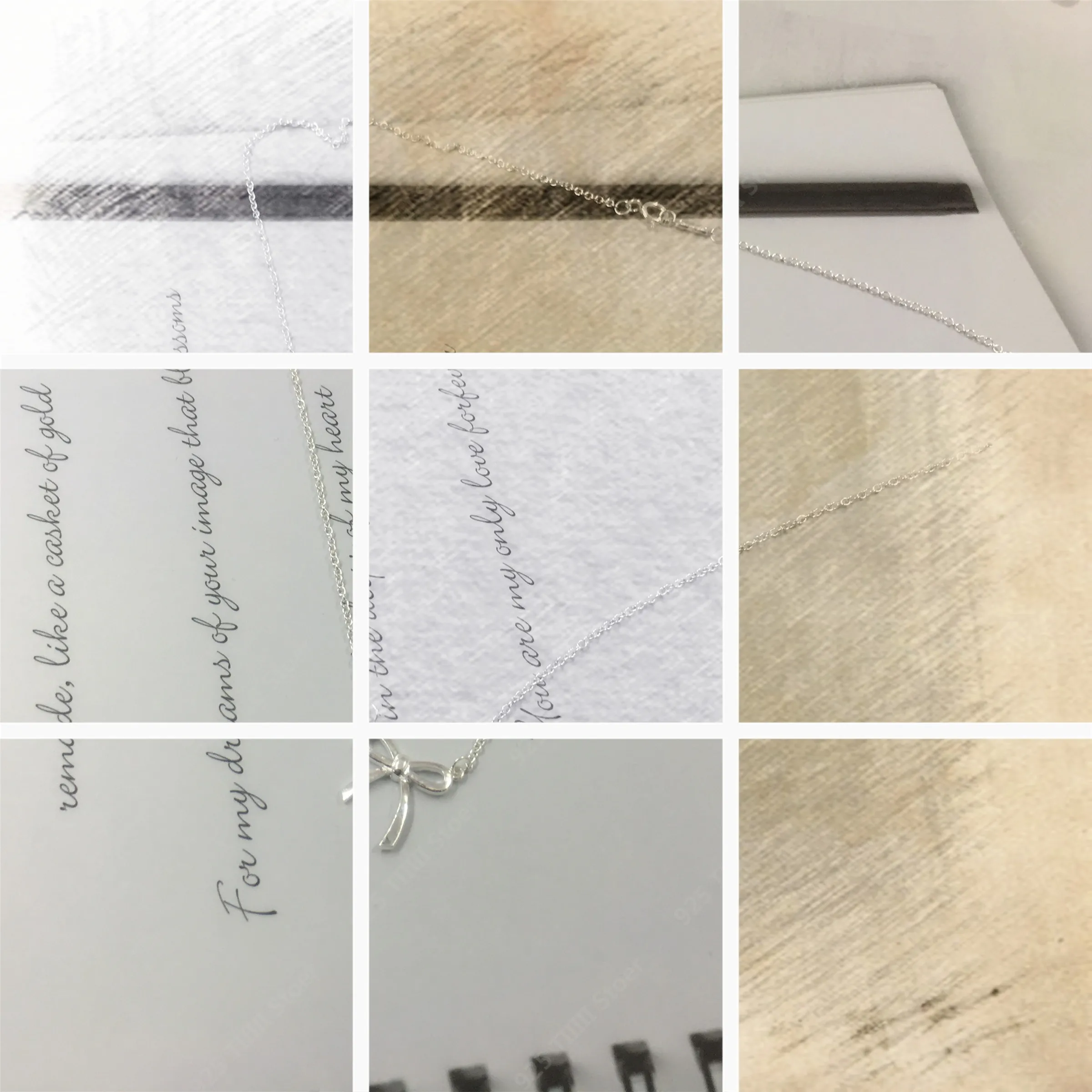 

Ms S925 pure silver bow necklace, classic style, high quality banquet exclusive, 1:1