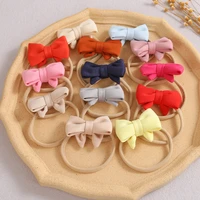 baby bowknot hair band nylon color bow rubber bands for newborn elastic hair girls child hair accessories 1pcs
