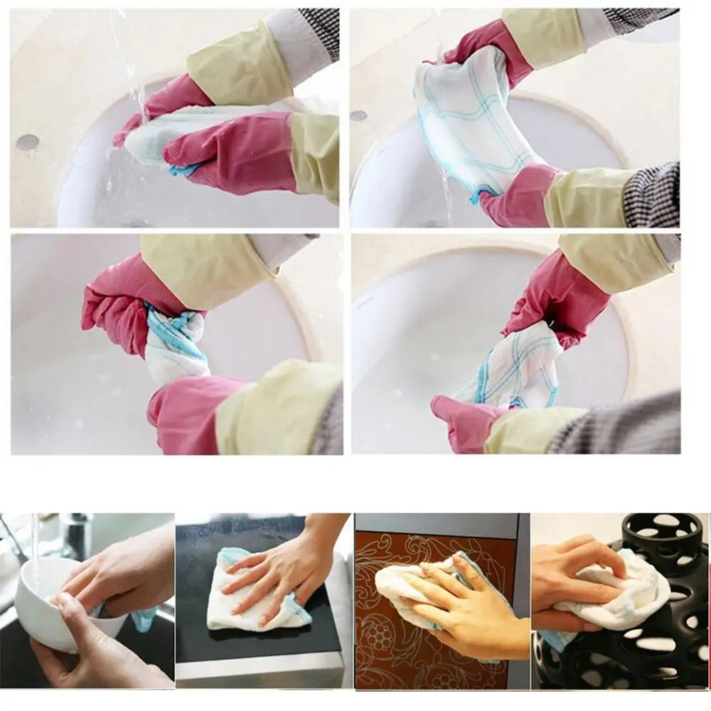 5 шт. пятислойная хлопковая марля впитывающая ткань для посуды кухонная тарелка