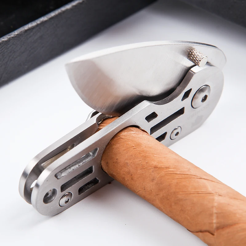 Нож для резки сигар из нержавеющей стали 2 в 1 карманный дорожный