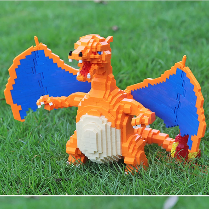 Чакра 6608 Charizard Dragon 3D модель 2080 шт. маленькие мини алмазные блоки кирпичи игрушки