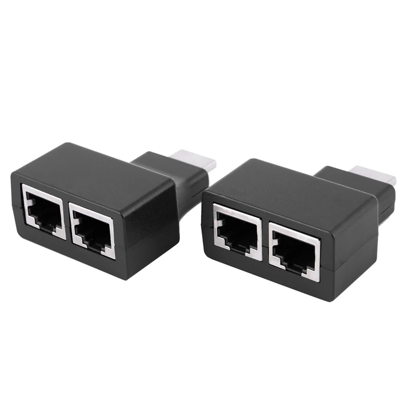 1080p 4K HDMI к RJ45 адаптер двойной Ethernet Сетевой удлинитель от Cat 5/6 3D HDTV|Кабели HDMI| |