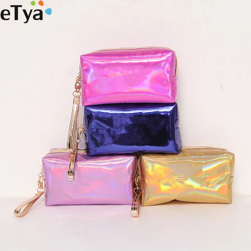 ETya модные водонепроницаемые косметички с лазерным рисунком Женская несессер
