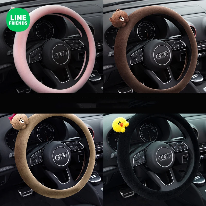 car steering wheel cover bear brown auto steering wheel cover comfortable anti slip steering wheel cover case car accessories free global shipping