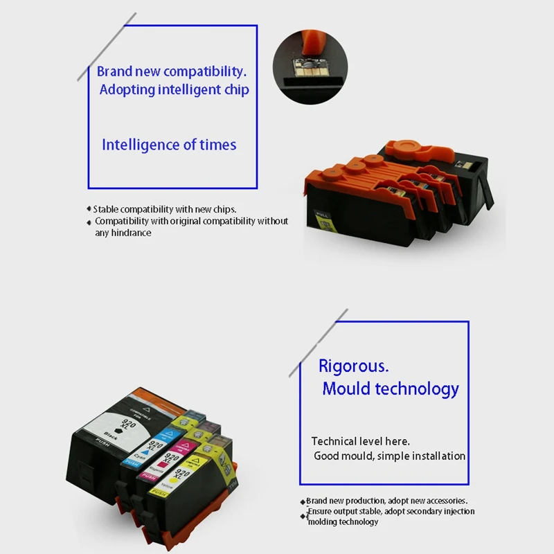 

Printer Cartridge Chip Cartridge Ink Cartridge Suitable for HP Printer Officejet 6500A 7000 7500A 6000 HP920XL