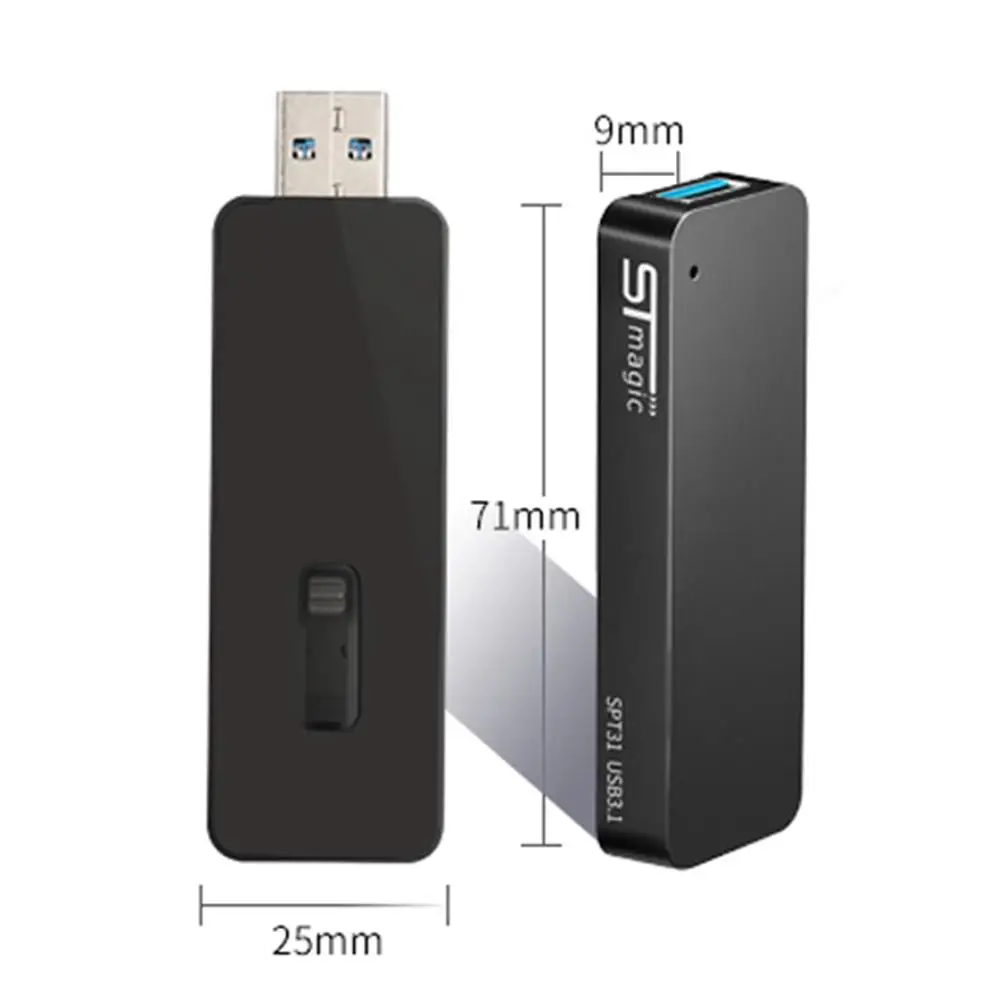 STmagic SPT31 128 ГБ/360 гб/512 ГБ мини Портативный M.2 SSD USB3.1 твердотельный накопитель читать