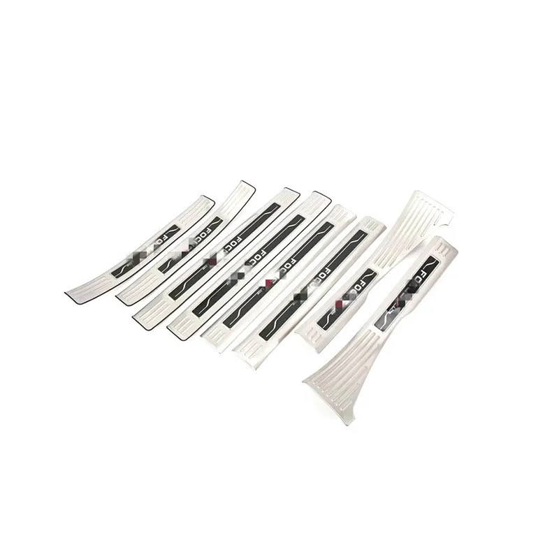 

Fit for Focus 19-20 brushed threshold strips door welcome pedal interior bright strips, built-in door sill anti-scratch strips