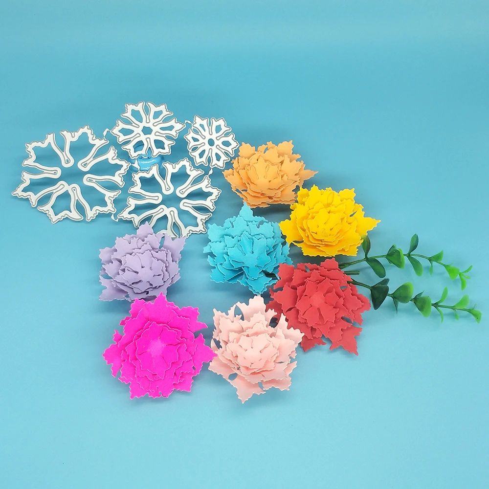 

Flowers, 4 in 1, carnation metal cutting dies, scrapbook, photo frame, photo album decoration, DIY, handmade art