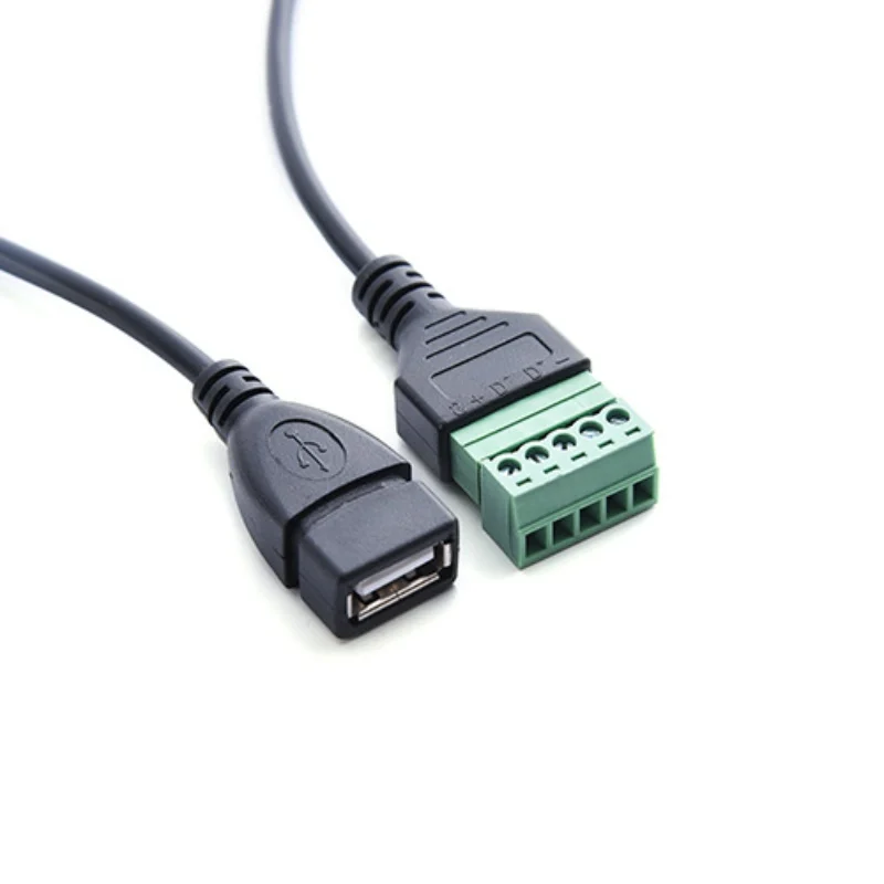 USB2.0 гнездовой разъем для винтовой клеммы USB с защитным соединительным кабелем 30
